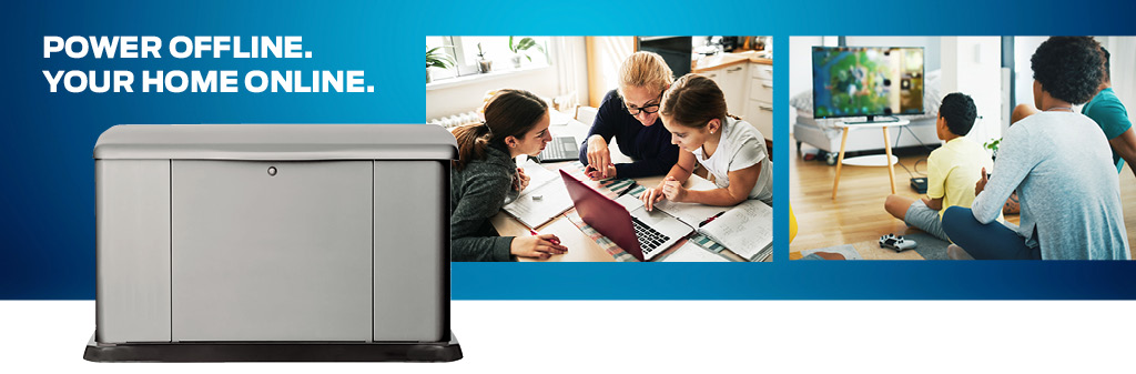 Family looking at laptop and playing video games