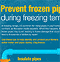 Prevent frozen pipes infographic